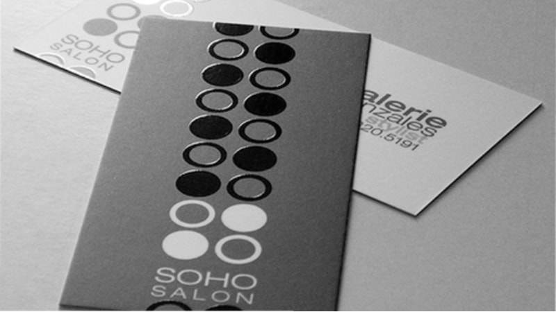 Spot UV printing on cardstock