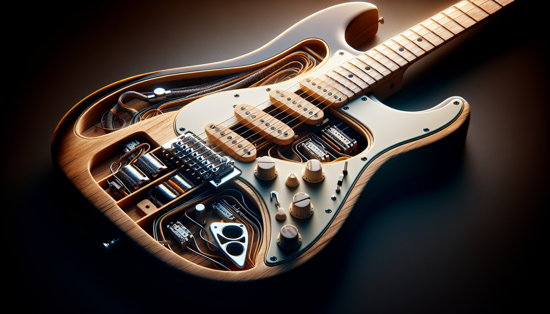 Key components of electric guitars