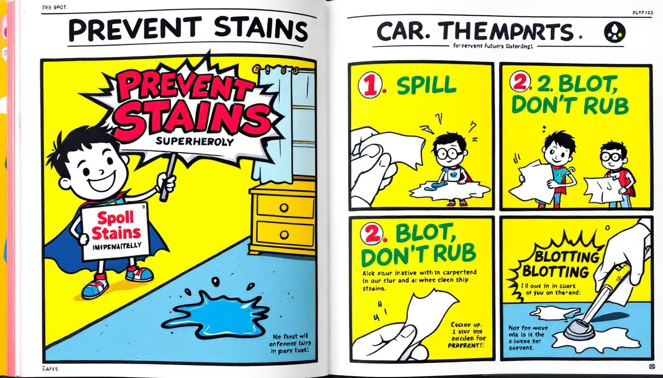 Tips for preventing future stains on carpet.