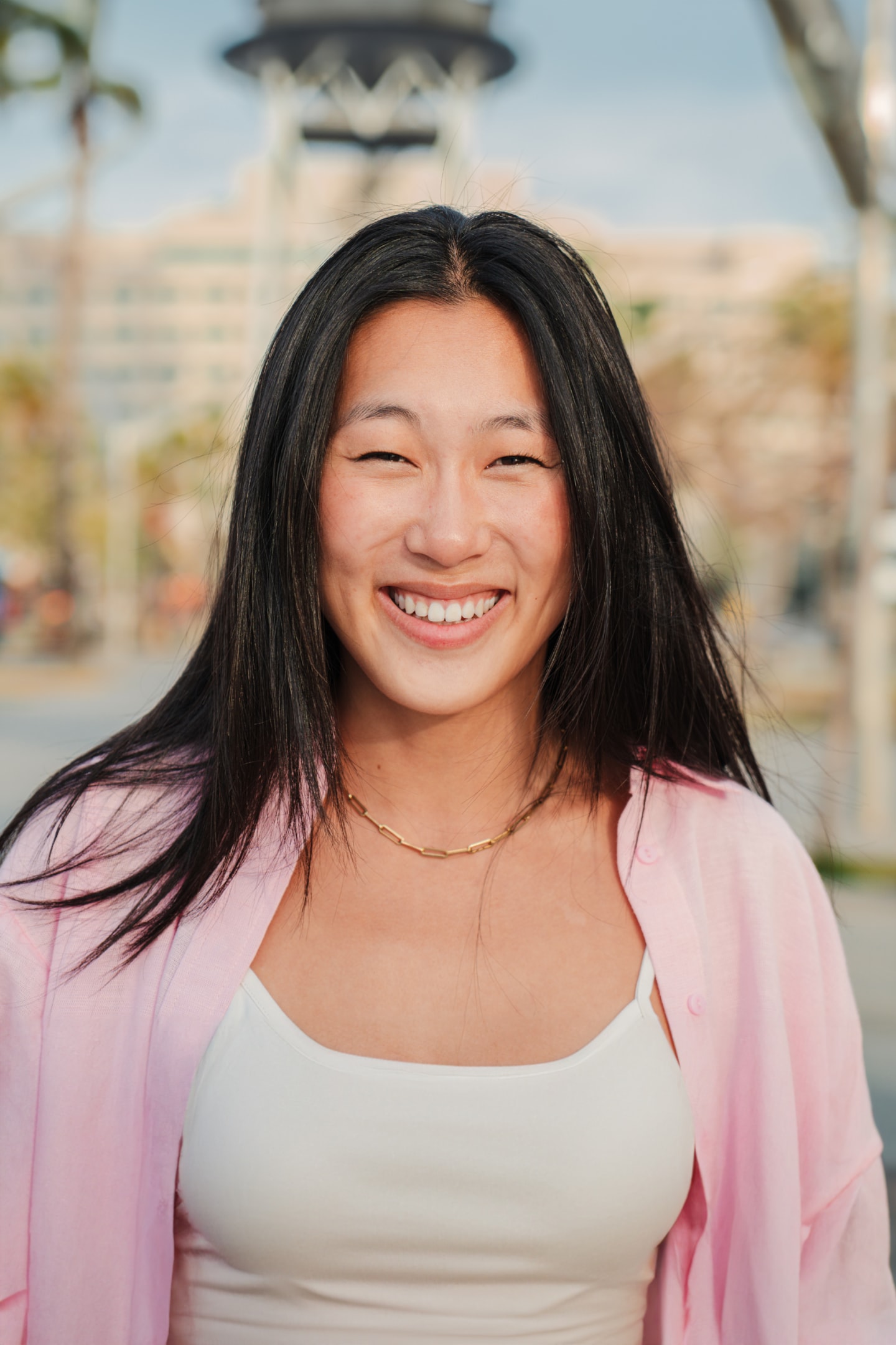 a younger woman who lost an adult tooth and decided to get dental implants 