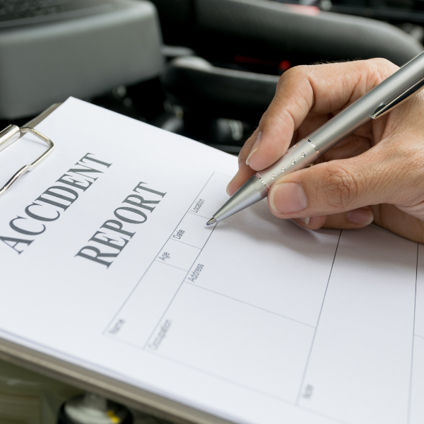 An image showing accident-related documents.
