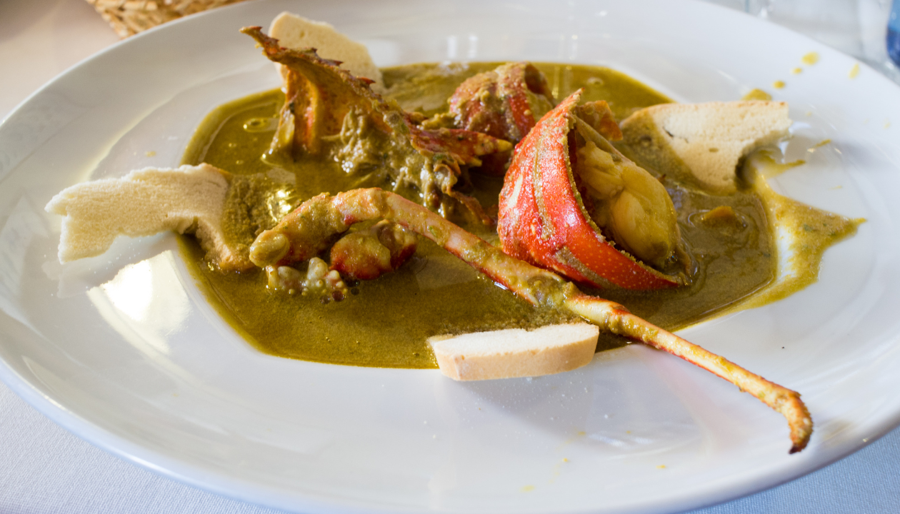 Caldereta de langosta, one of the typical dishes in Menorca.