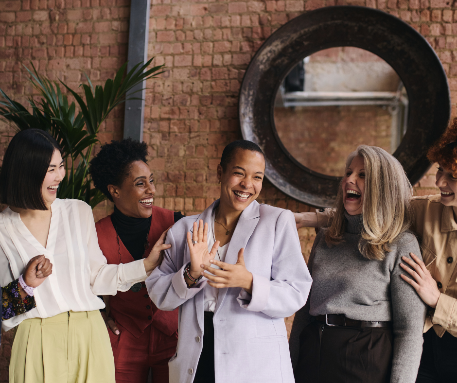 women celebrate together