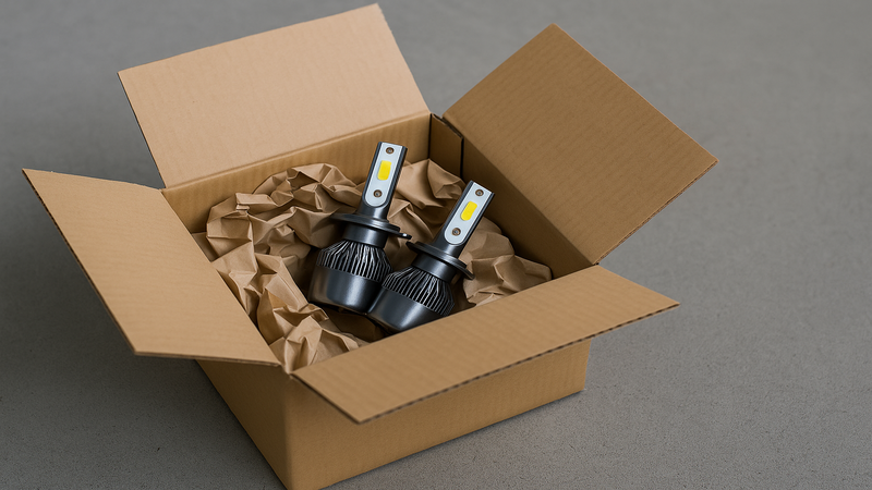 Never trust headlights that come in generic and improper packaging