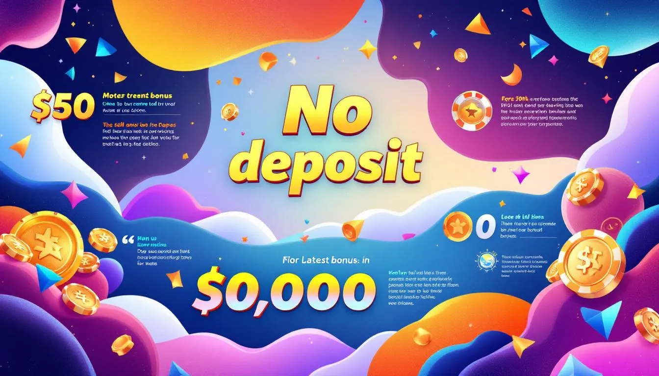 A graphic illustrating the latest trends in no deposit bonuses.