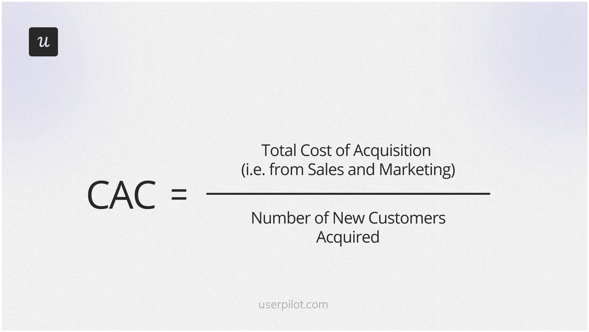 Customer Acquisition Cost formula