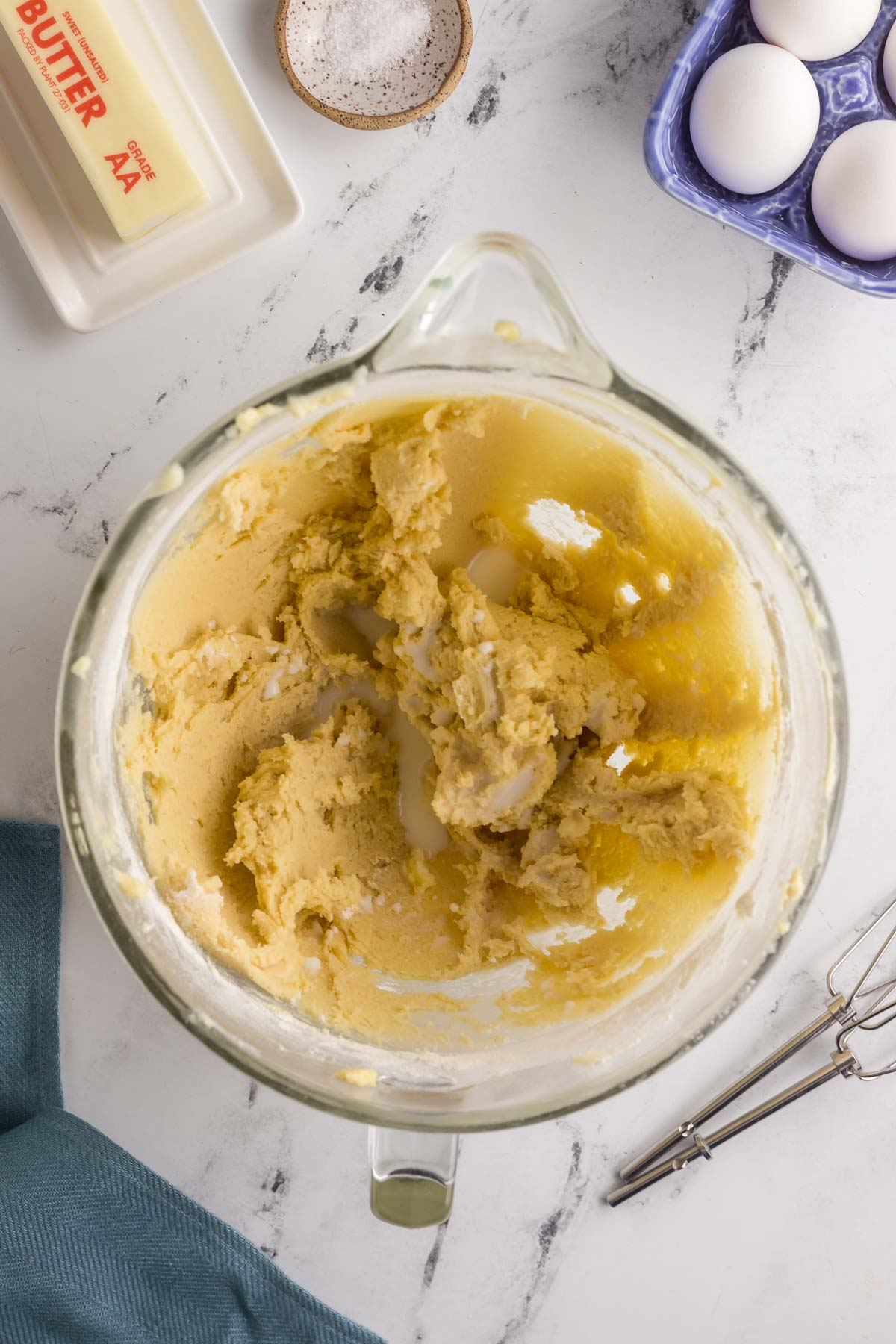 milk added to butter cookie dough