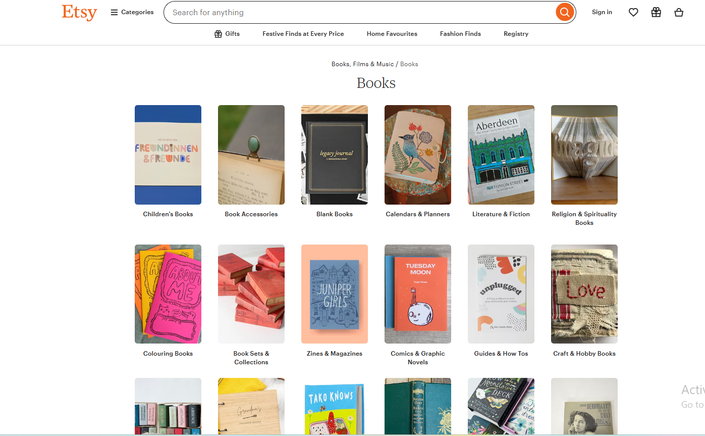 etsy books