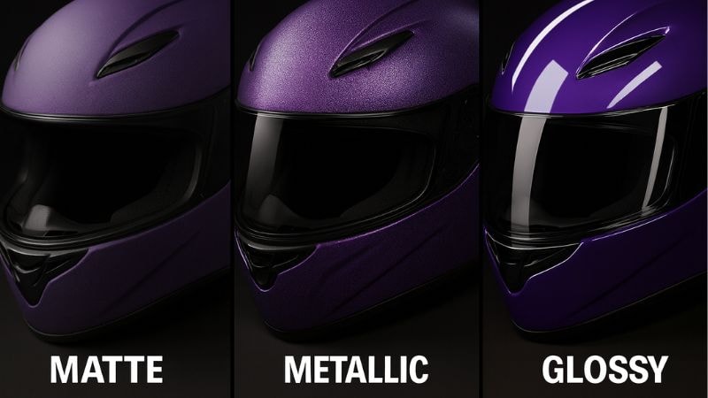 The comparison between different vinyl finishes and their appearance 