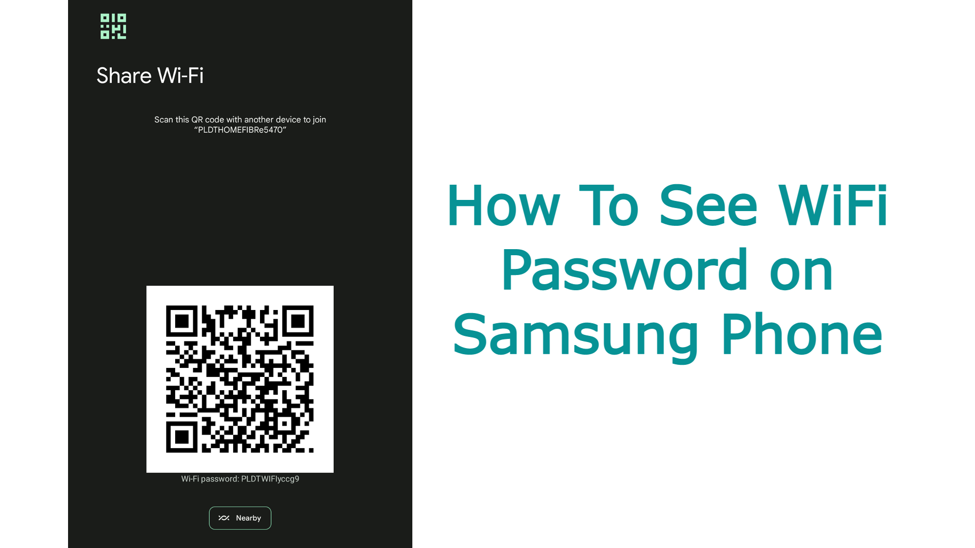 how to add wifi password to samsung phone