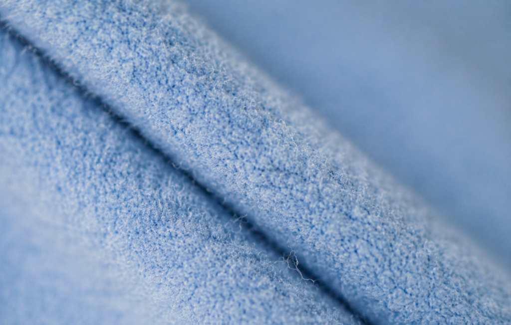 Blue microfiber closeup