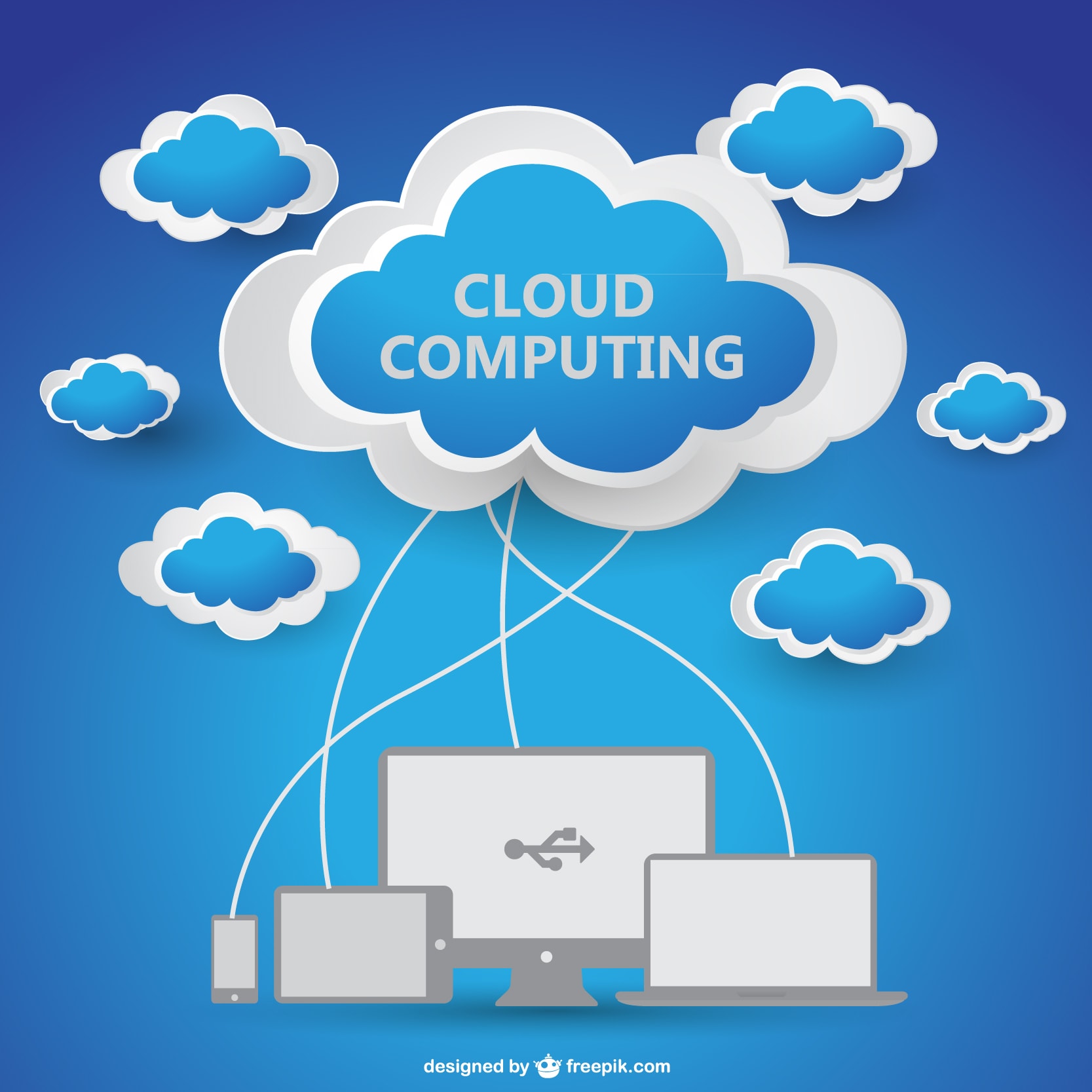 Cloud computing providers abstract concept