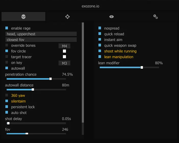 escape from tarkov arena cheats menu