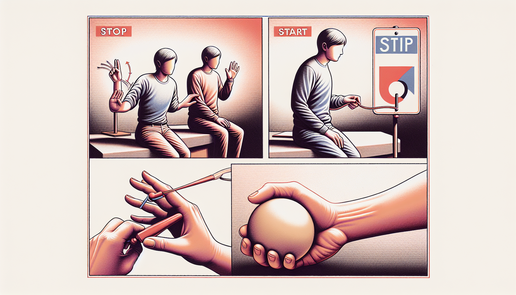 Illustration of behavioral therapy for premature ejaculation