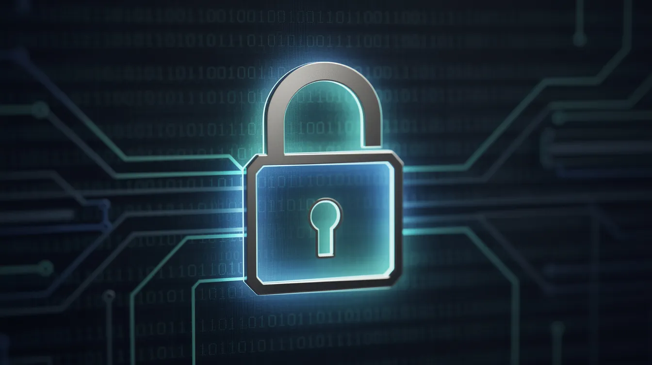 A close-up of a digital padlock icon displayed on a computer screen symbolizes data security and privacy protection, emphasizing the importance of security services to protect against online attacks and malicious bots. The image conveys a sense of verification successful and the need for robust security solutions to safeguard sensitive information.