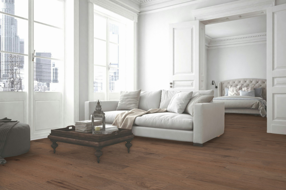 Dark Finished Oak Handscraped Hardwood by Carpet One Floor & Home