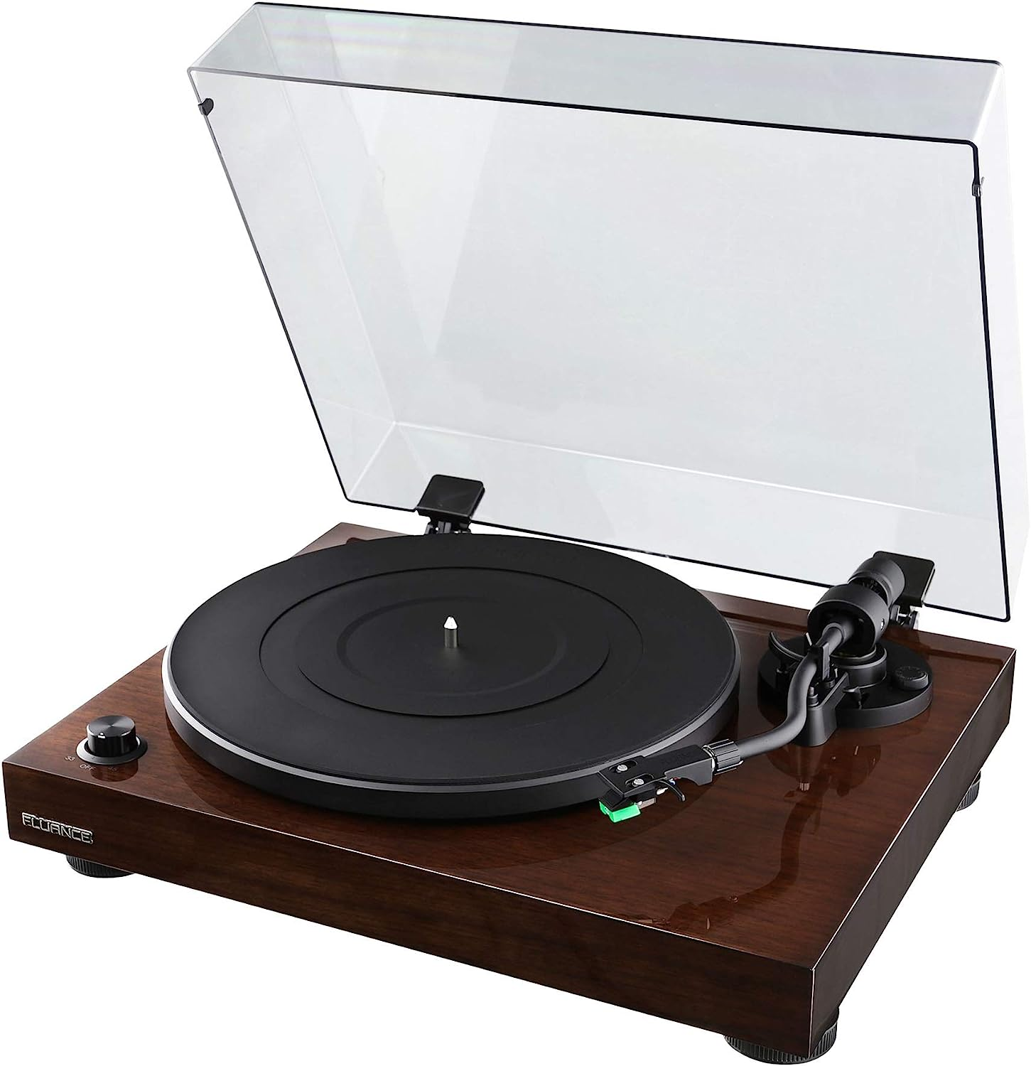fluance record player, built in phono stage, belt drive