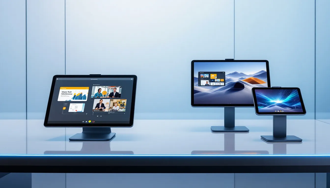 Secure and durable iPad stands in a retail environment.