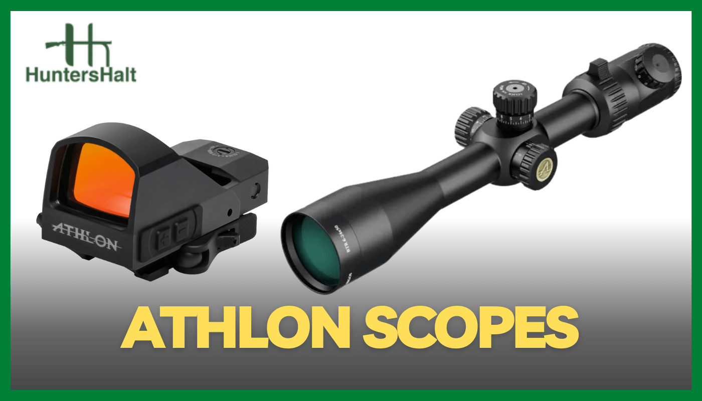 picture of athlon red dot sight and rifle scope