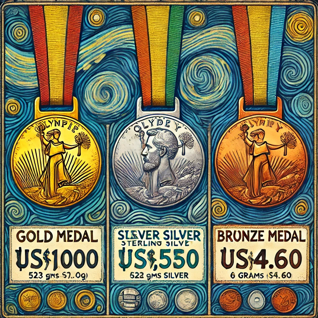 medals for bronze and silver