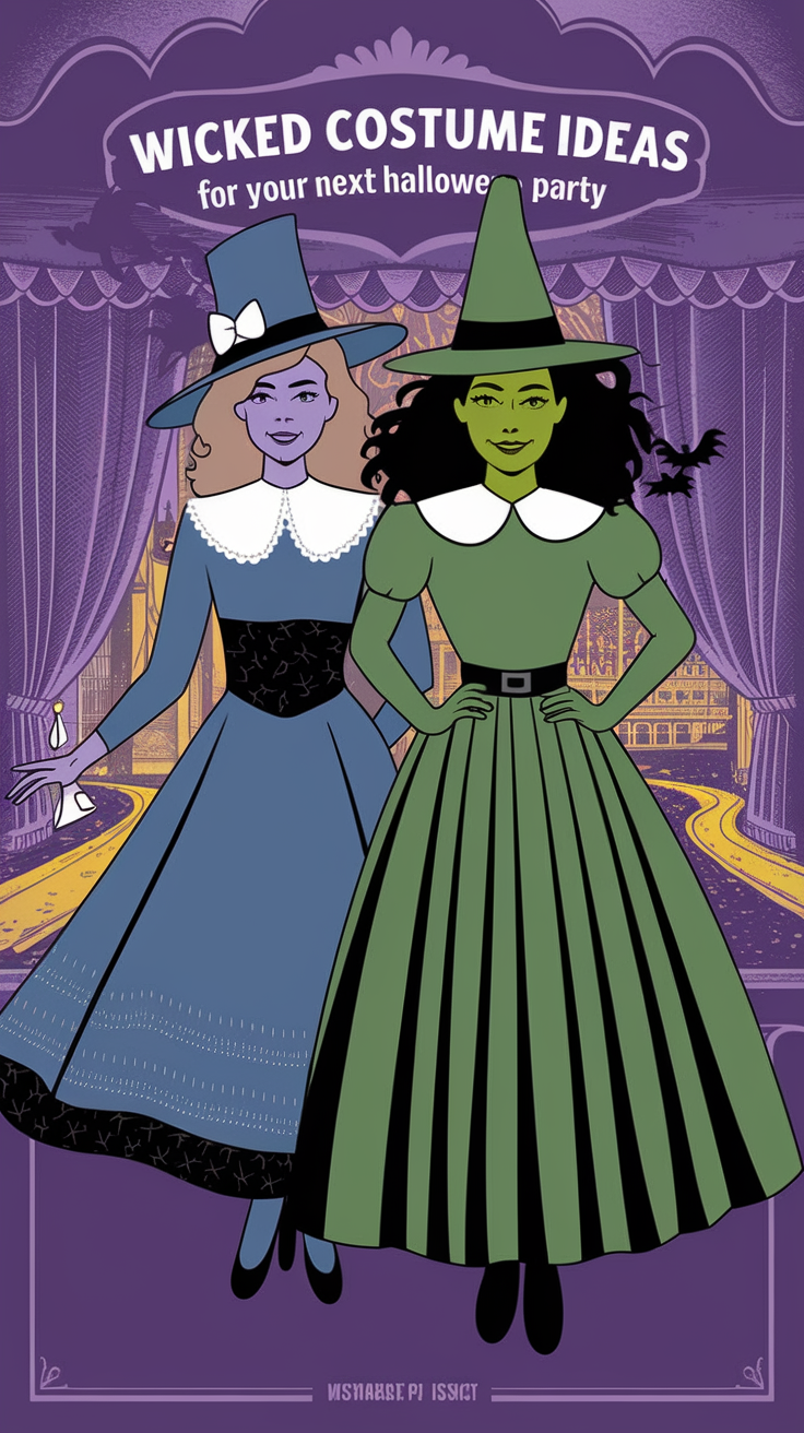 Halloween costumes - wicked witch and the good witch as well as the wizard