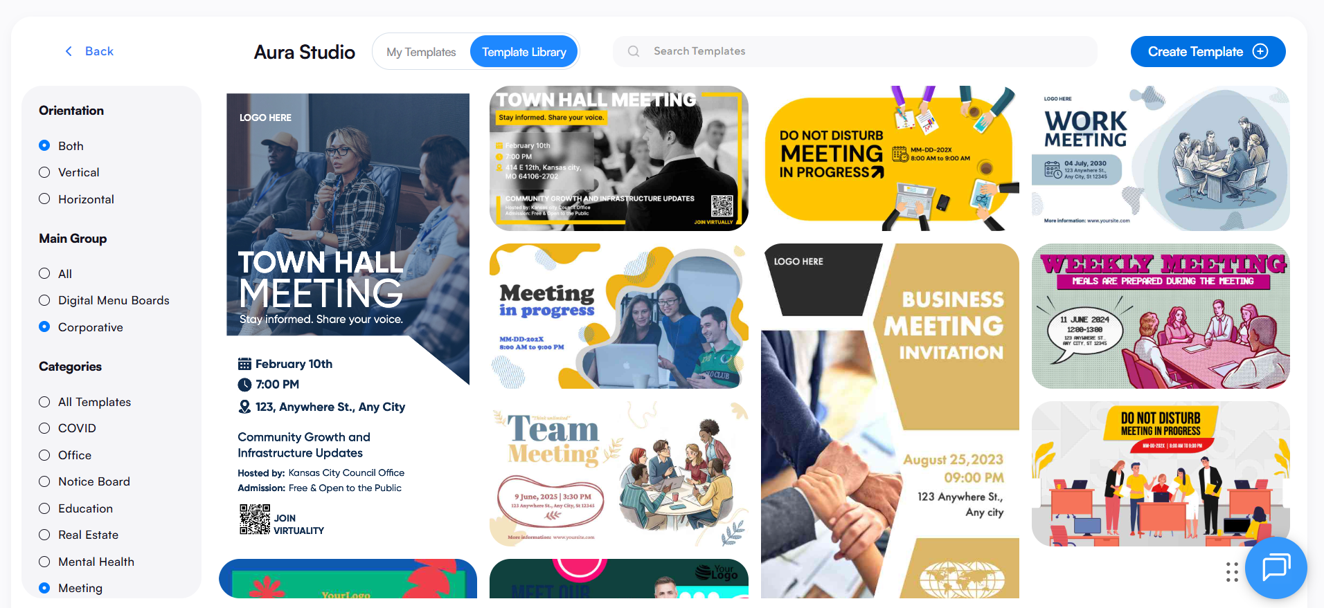 6 Best Digital Signage Software Companies for Meeting Room Displays 9 templates