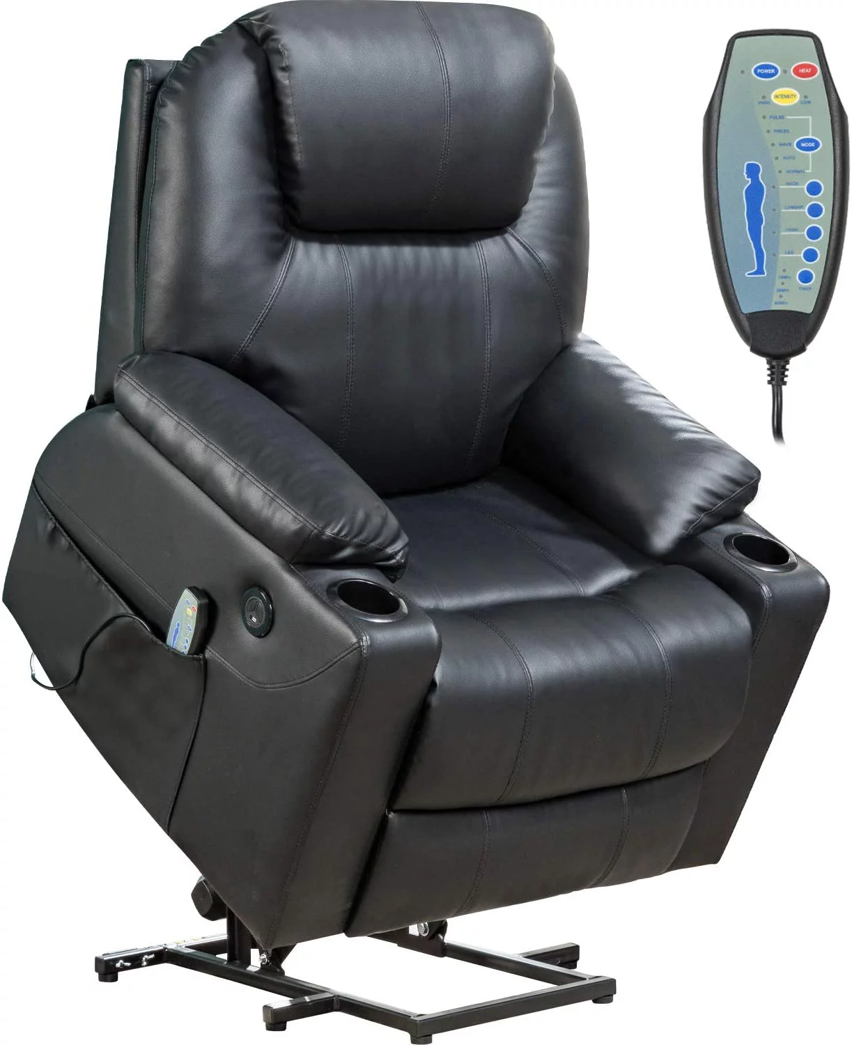 Electric-powered wall recliner. 