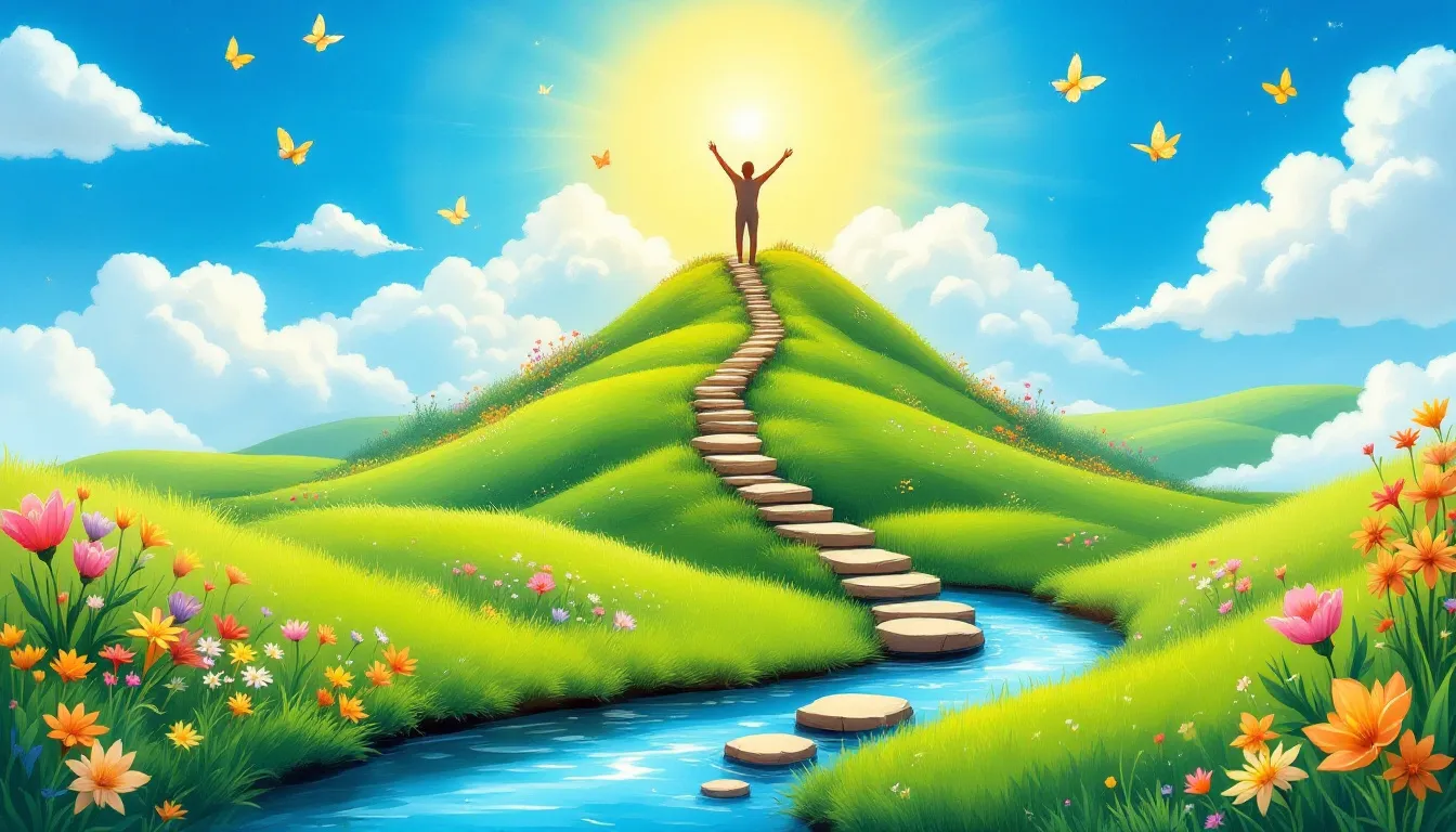 A representation of self-compassion and personal growth.