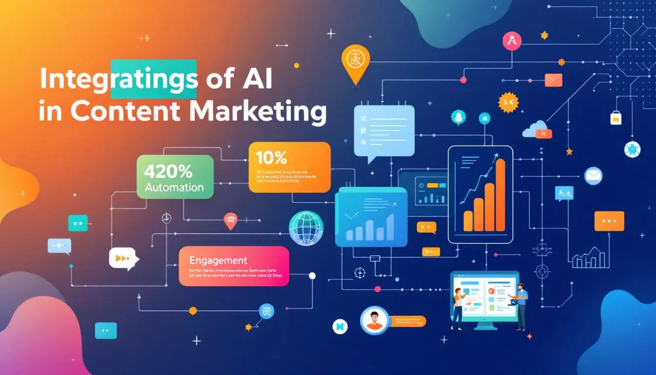 A visual representation of enhancing content marketing with AI technologies.