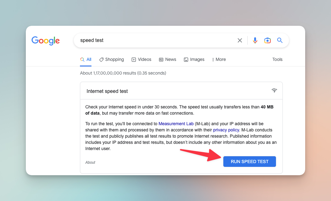Remote.tools shows how to test your internet speed on Google