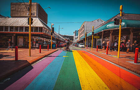 New Zealand Vacation, Landscape of Cuba Street, Wellington