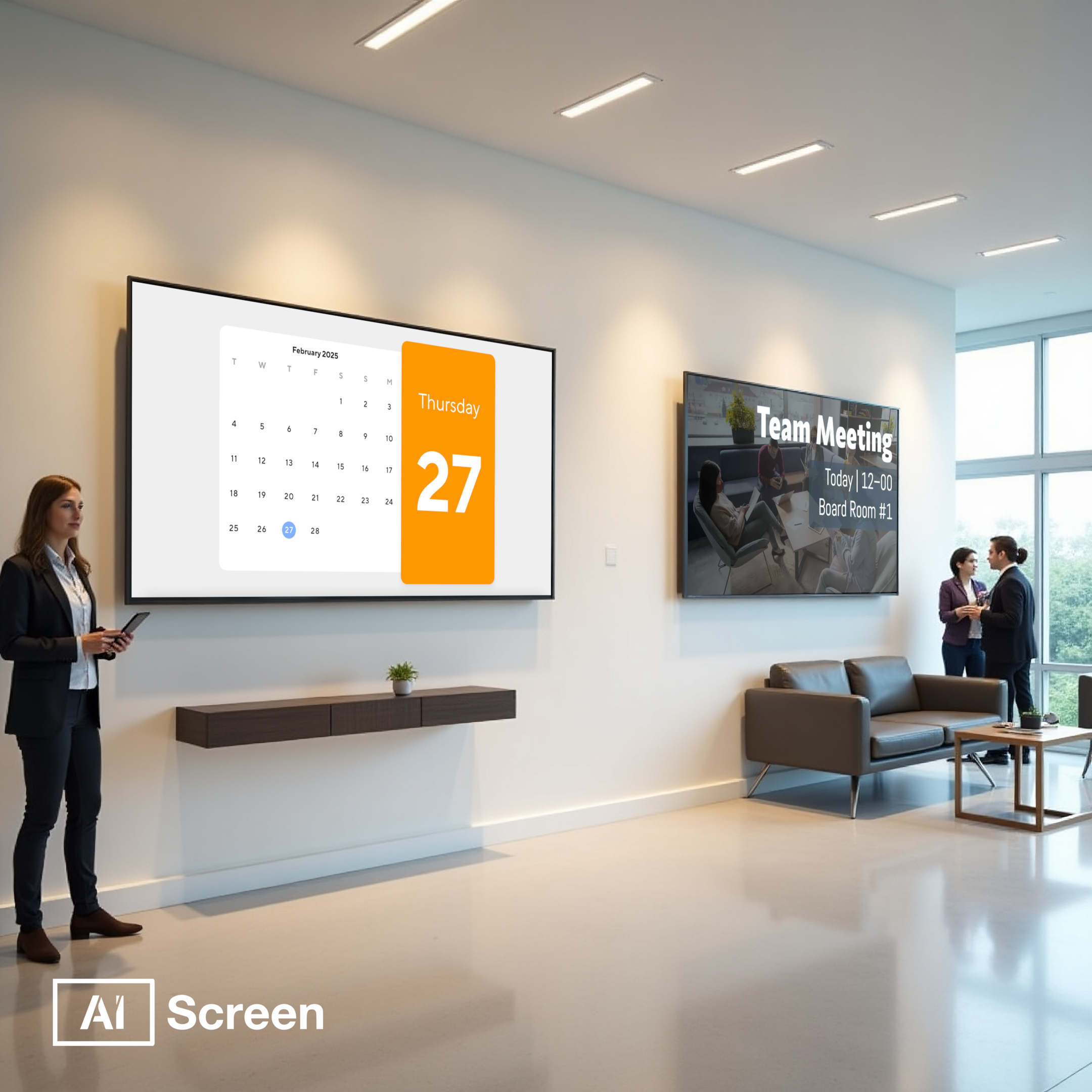 Digital Signage for Government: How and Why to Use it 5 - Copyright © 2025 AIScreen Inc. All rights reserved. meeting room management