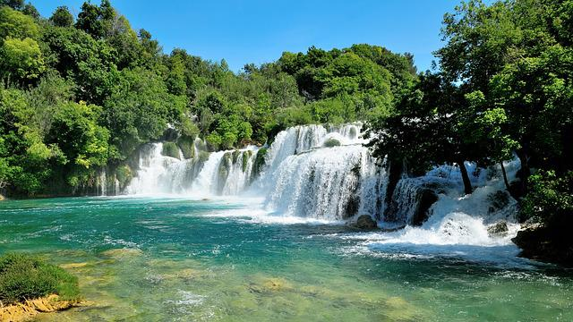 krka, waterfall, croatia, landmarks in croatia