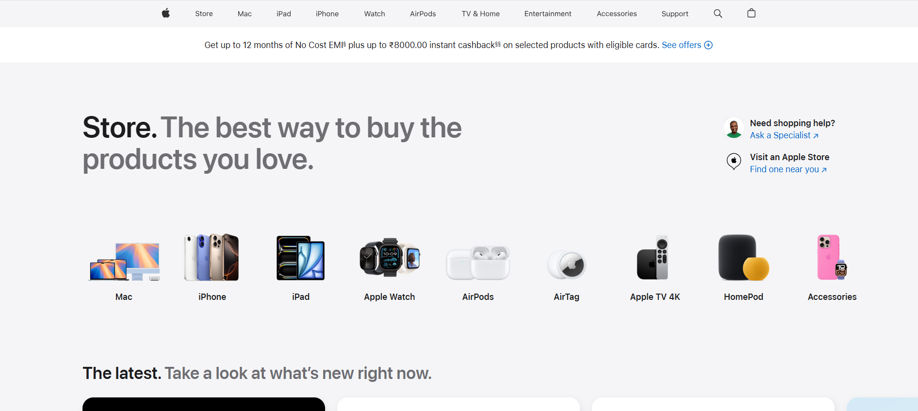 Pagina del prodotto di Apple