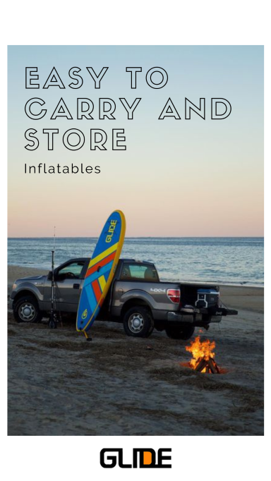 glide inflatable paddle board on a truck