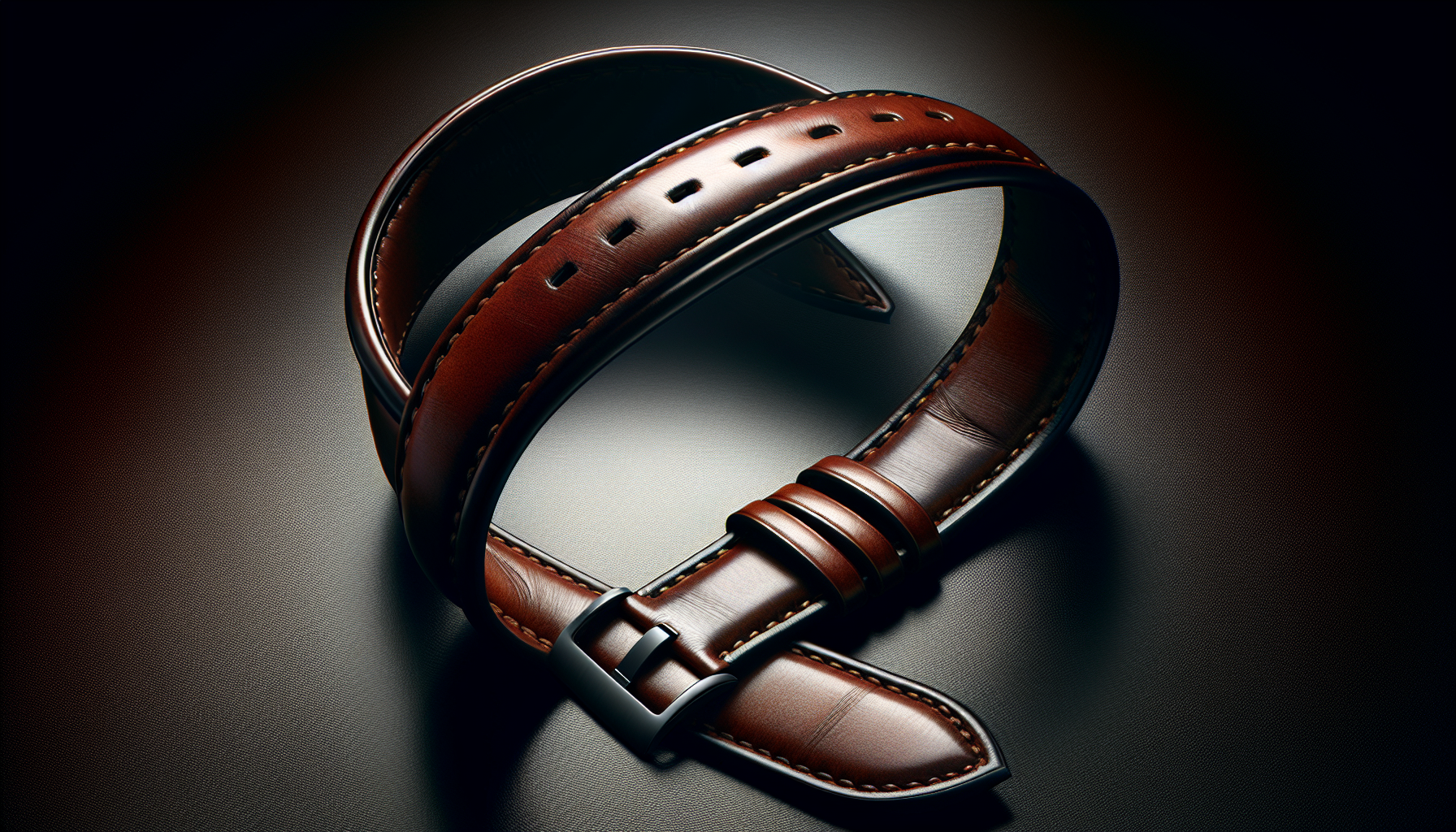 Elegant leather watch band