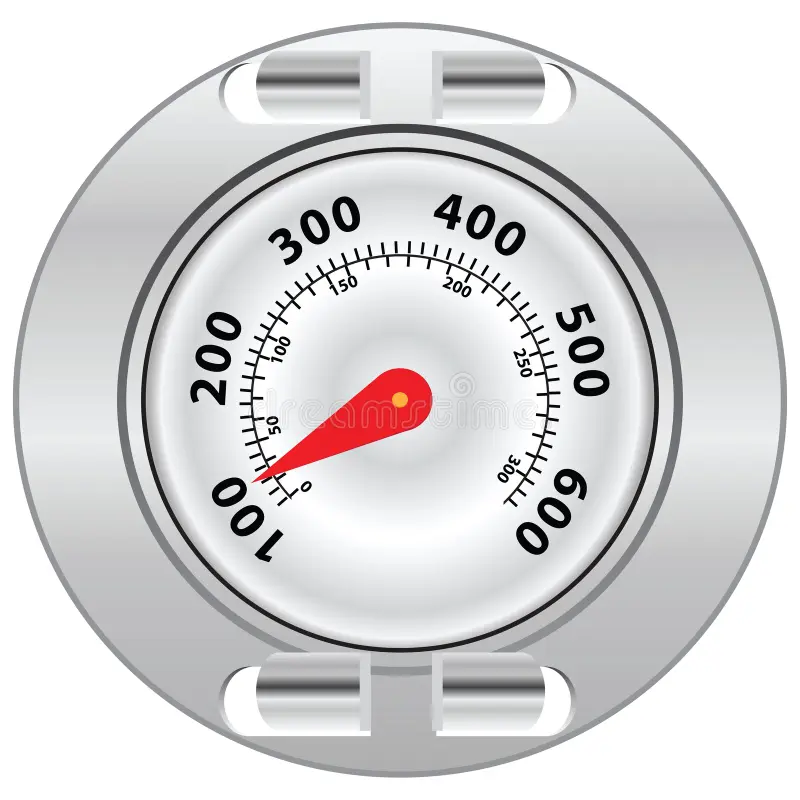 Illustration of a surface thermometer in use