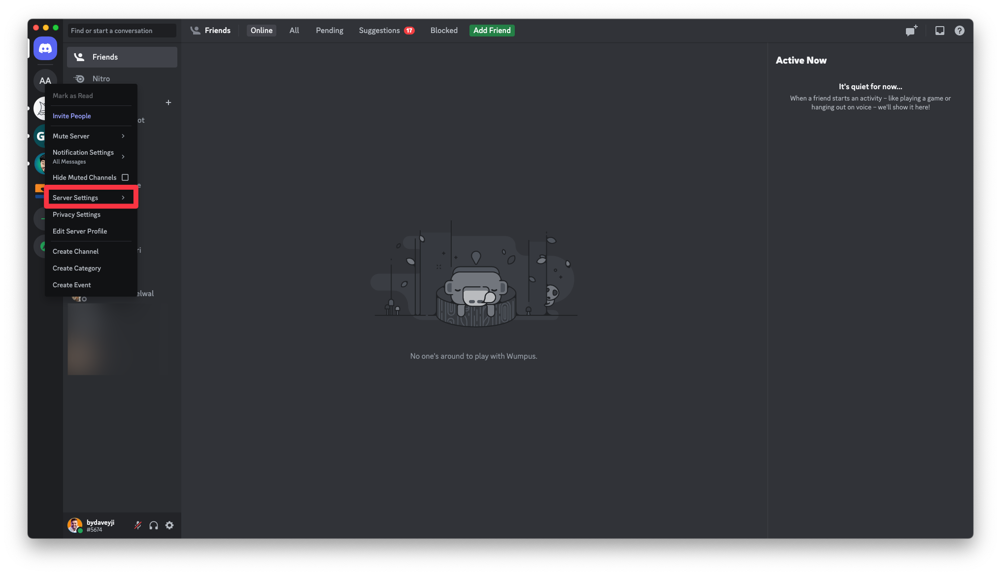 Remote.tools showing to click on the server name in discord home page
