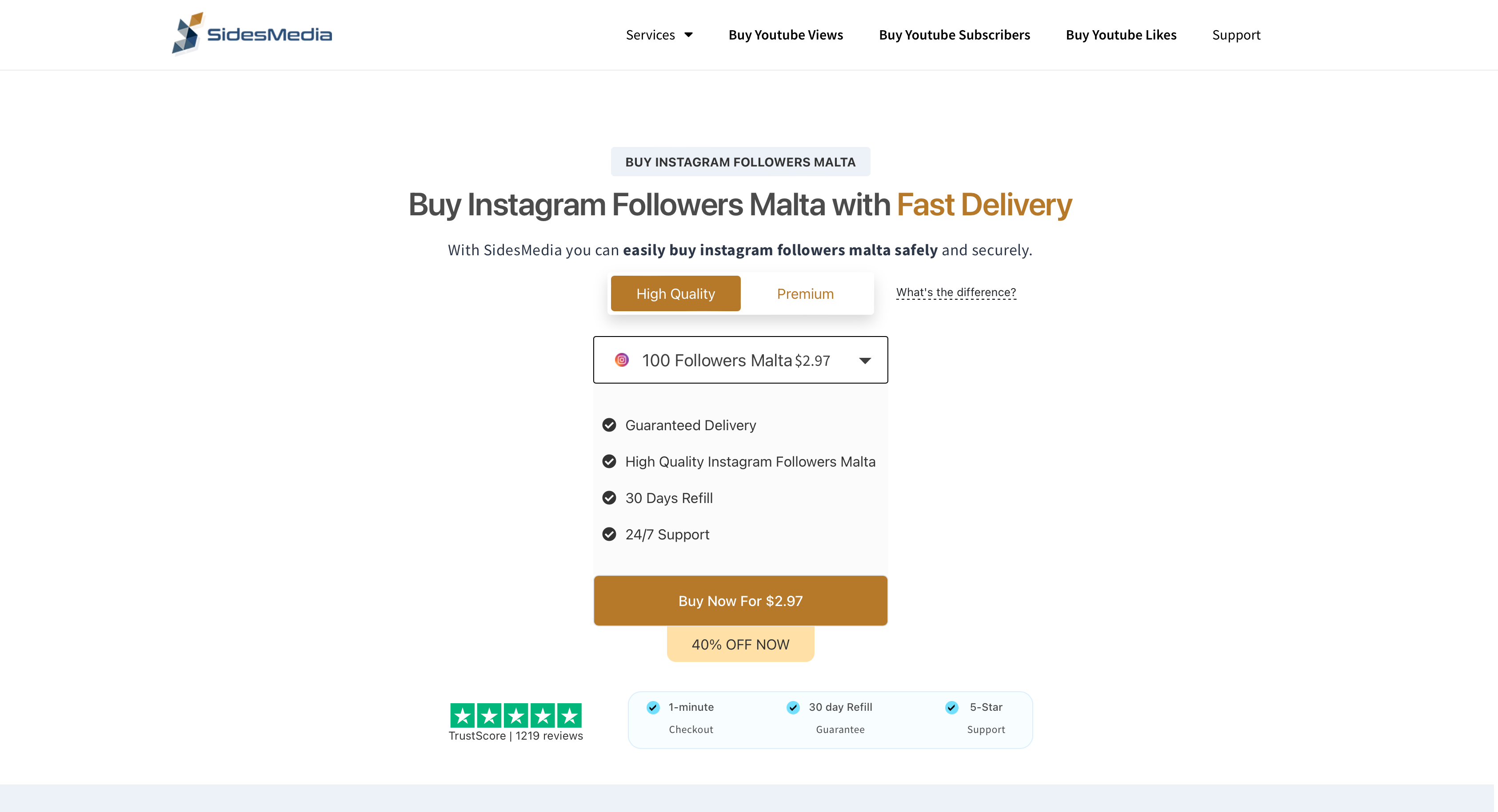 sidesmedia buy instagram followers malta page
