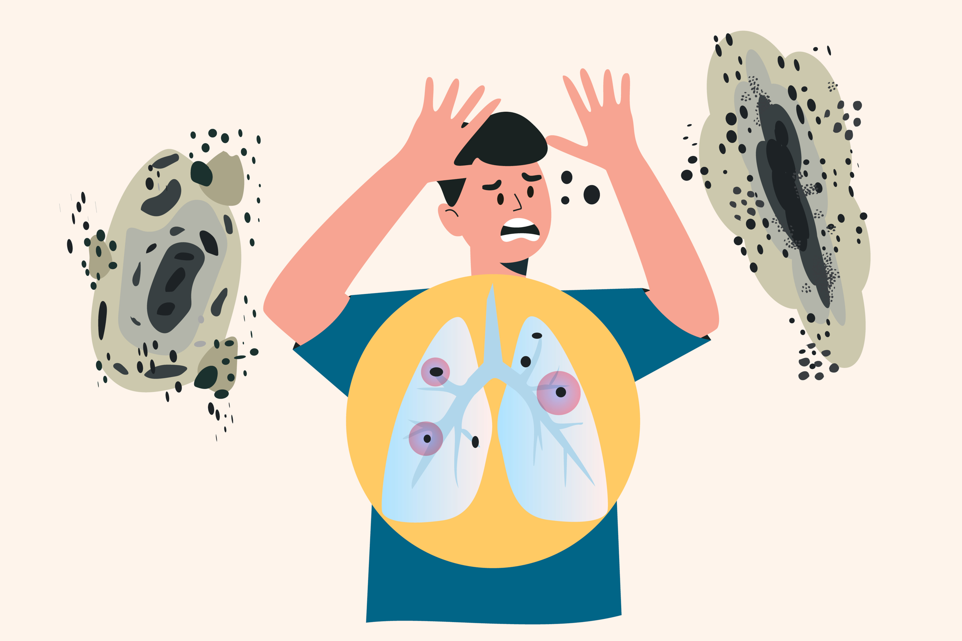 Black mold can damage the lungs