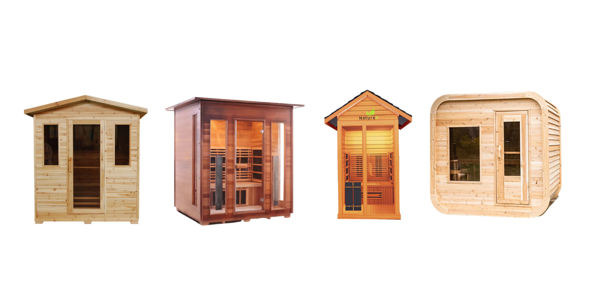 A group of the best backyard infrared sauna brands with free shipping from Airpuria.