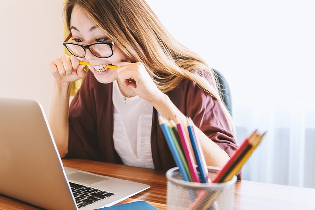 laptop, woman, education, college students