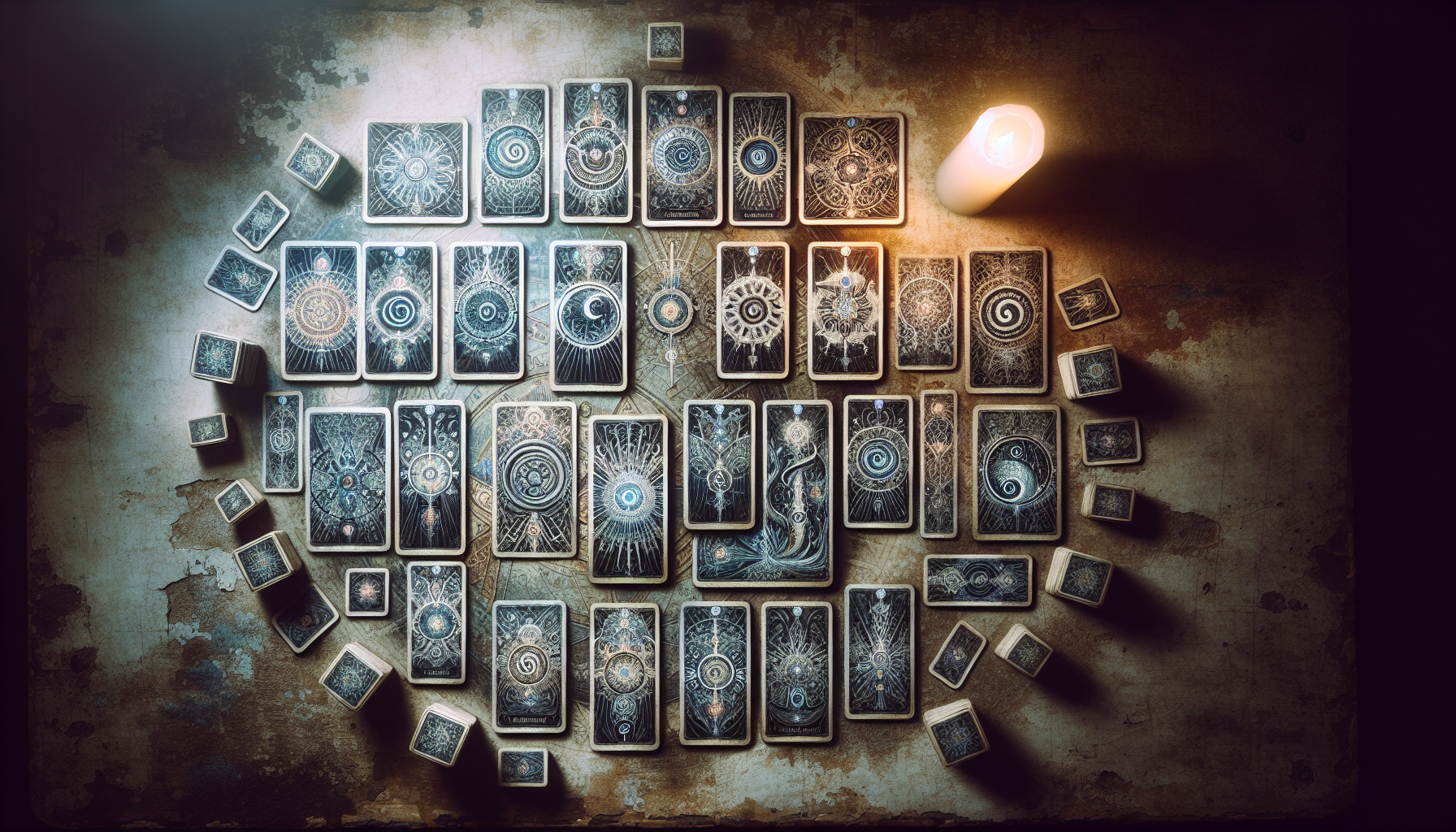 Illustration of tarot cards connecting individuals to their personal path