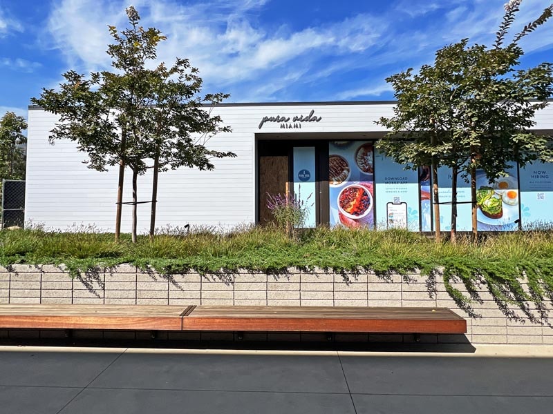 Pura Vida Miami custom channel letters storefront sign in Malibu, California.