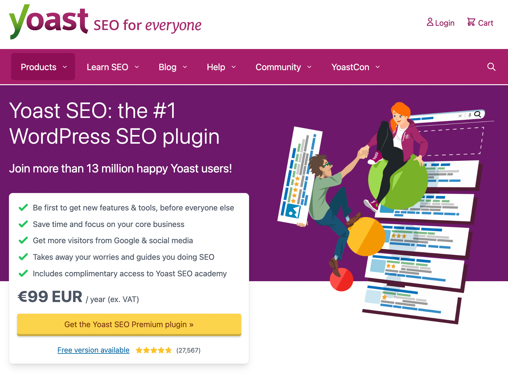 Yoast SEO is one of the premium WordPress plugins, it also comes with a free plan.