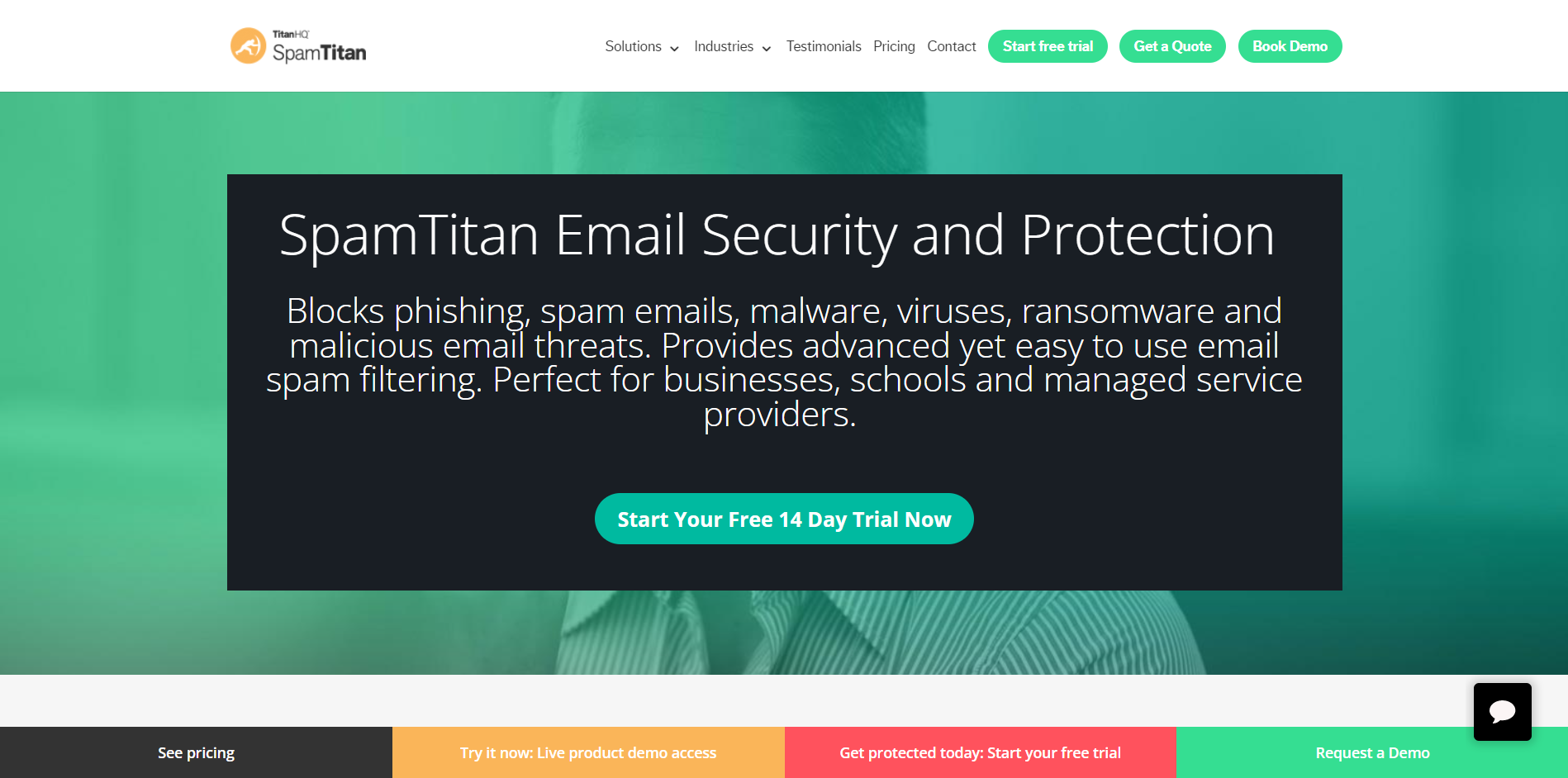 SpamTitan main page