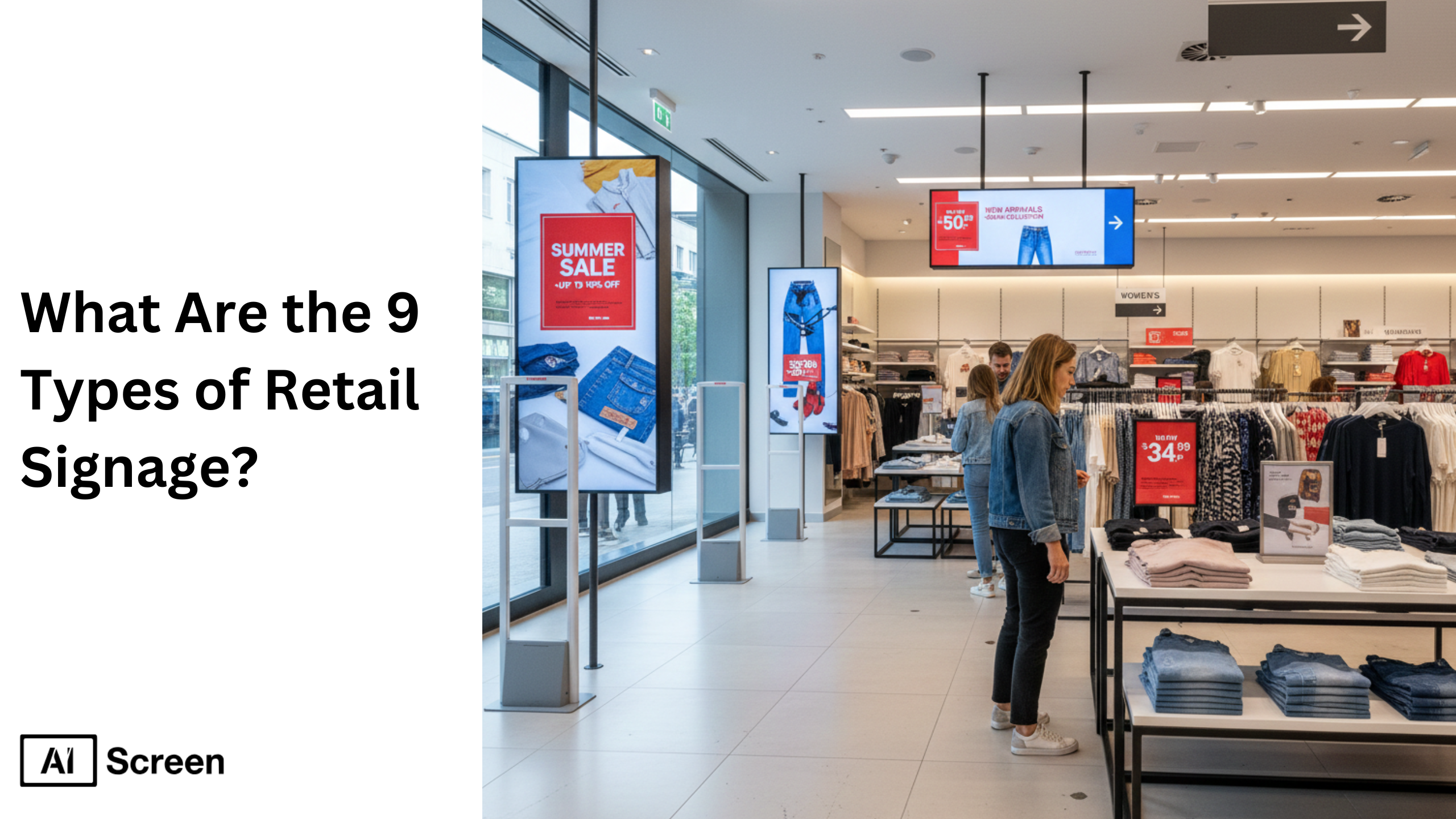 retail store signage display board