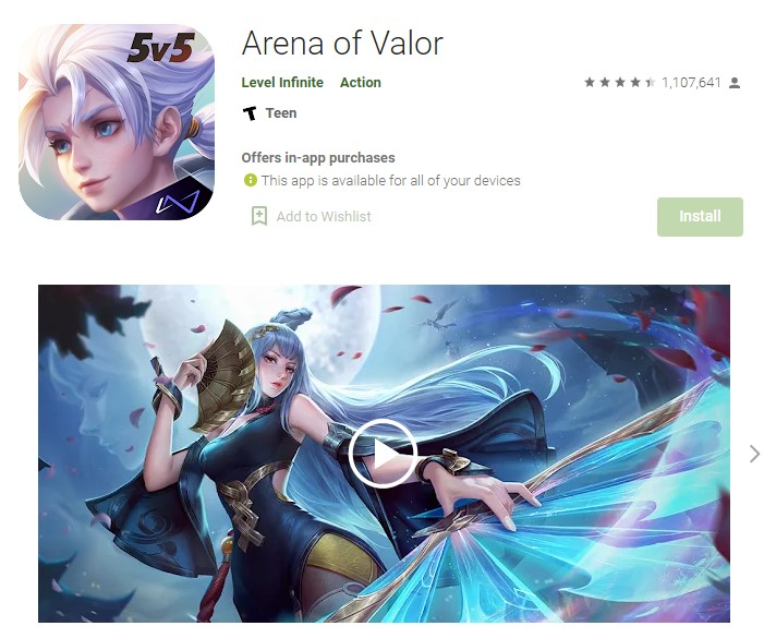 8.) Arena of Valor