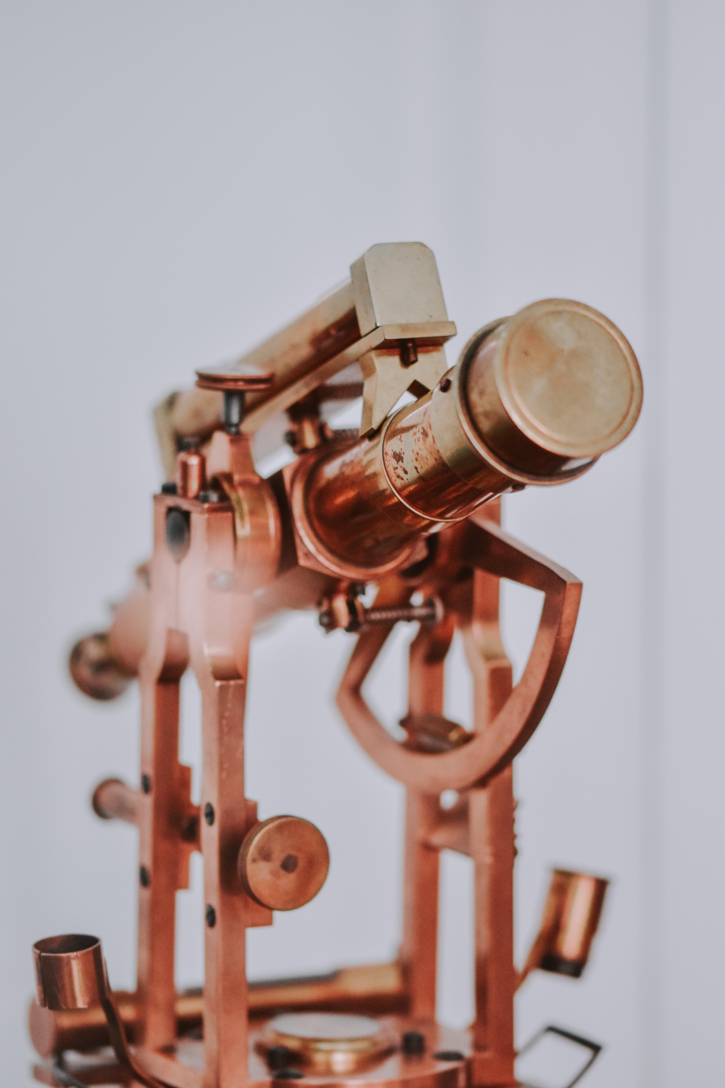 Antique Bronze Microscope