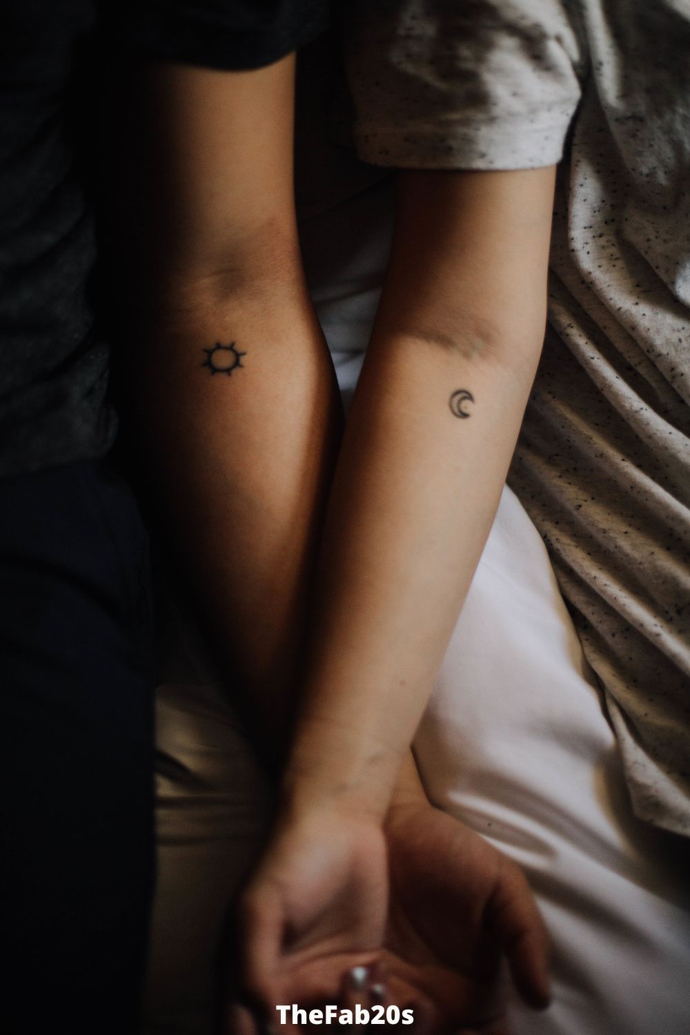 Couple with matching tattoos